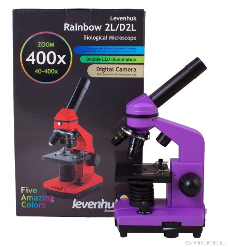 Levenhuk Rainbow 2L Monokuláris mikroszkóp, 40-400x, többféle