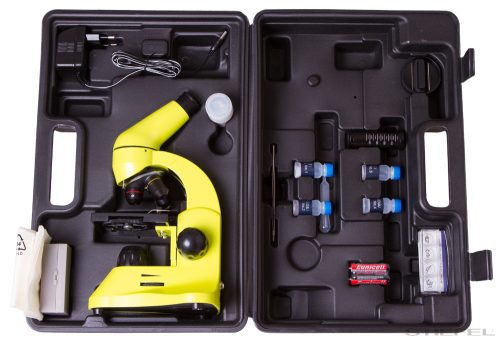 Levenhuk Rainbow 50L Monokuláris mikroszkóp, 64-1280x, lime