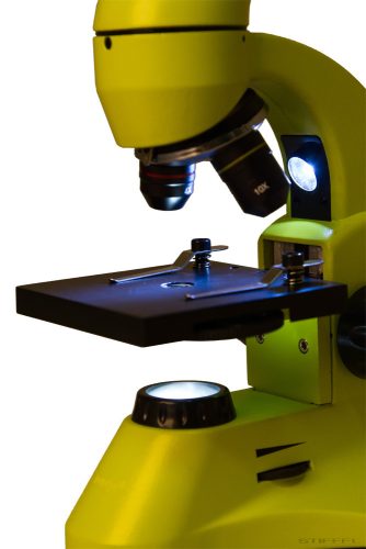 Levenhuk Rainbow 50L PLUS Monokuláris mikroszkóp, 64-1280x, lime