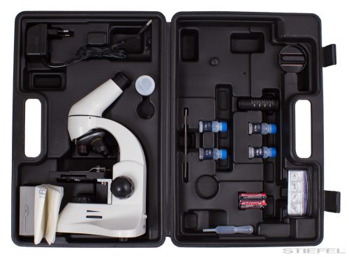 Levenhuk Rainbow 50L PLUS Monokuláris mikroszkóp, 64-1280x, holdkő