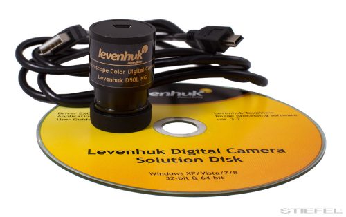 Levenhuk Rainbow D50L PLUS 2 MP Digitális mikroszkóp, 64-1280x, holdkő