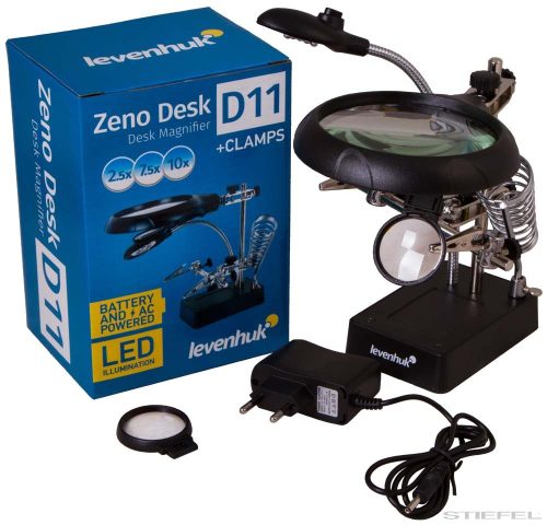 Levenhuk Zeno Desk D11 Nagyító, 2.5-10x
