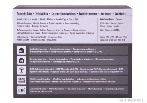 Bresser MeteoTrend Colour RC Időjárás állomás, fekete
