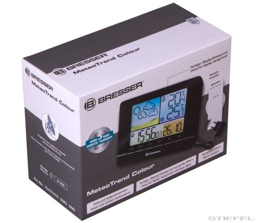 Bresser MeteoTrend Colour RC Időjárás állomás, fekete