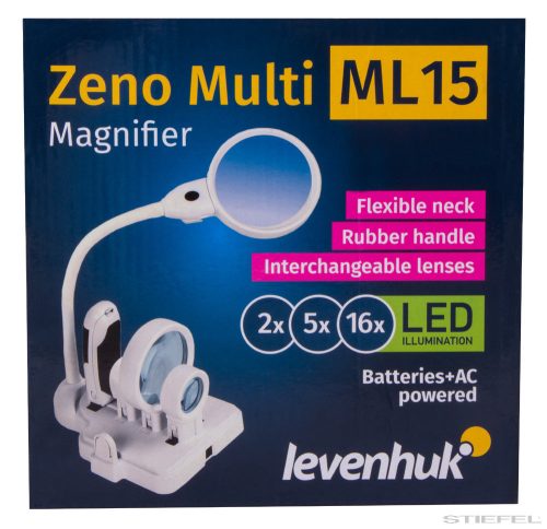 Levenhuk Zeno Multi ML15 Nagyító, fehér, 2-16x