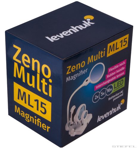 Levenhuk Zeno Multi ML15 Nagyító, fehér, 2-16x