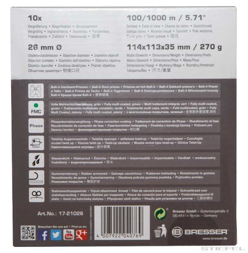 Bresser Pirsch 10x26 Kétszemes távcső