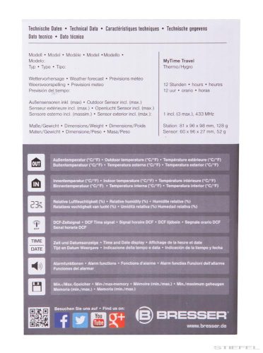 Bresser My Time Travel Időjárás állomás (ébresztőóra)