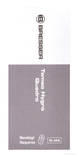 Bresser Temeo Hygro Quadro időjárás állomás, fekete