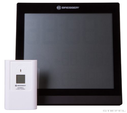 Bresser TemeoTrend JC LCD RC Időjárás állomás (falióra), fekete