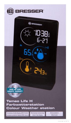 Bresser Temeo Life H Időjárás állomás, színes kijelzős, fekete