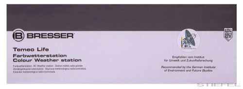 Bresser Temeo Life Időjárás állomás, színes kijelzős, fekete