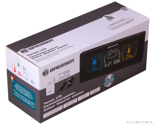 Bresser Temeo Life Időjárás állomás, színes kijelzős, fekete