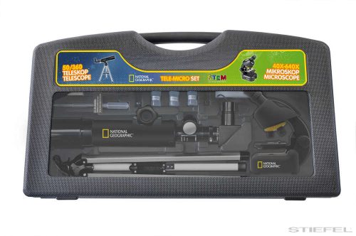 Bresser National Geographic készlet: 50/360 AZ Teleszkóp & Monokuláris mikroszkóp, 40–640x