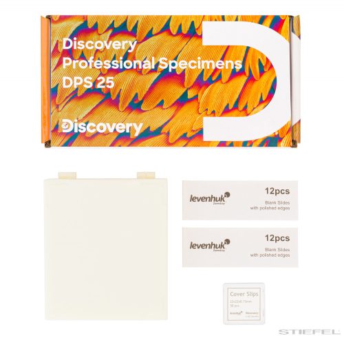 Levenhuk Discovery Prof DPS 25 Mikropreparátum készlet, Biológia, madarak stb.
