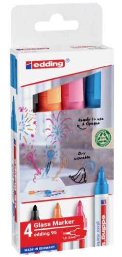 edding 95 Üvegtáblafilc (4 szín/csomag)