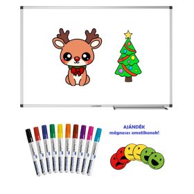   Legamaster UNITE fehértábla (60x90 cm) és 10-színű filckészlet ajándék emotikonokkal !KARÁCSONYI AKCIÓ!