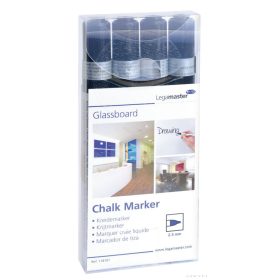   Legamaster Táblafilc üvegtáblákhoz (4 db/csomag, fekete) Kifutó termék! Amíg a készlet tart!