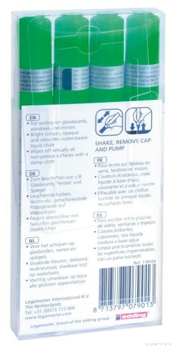 Legamaster Táblafilc üvegtáblákhoz, zöld, 4 db Kifutó termék! Amíg a készlet tart!