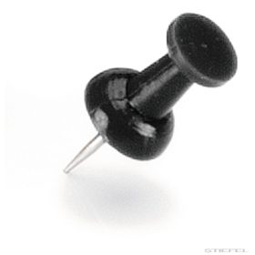   Térképtű, fekete, 50 db Kifutó termék! Amíg a készlet tart!