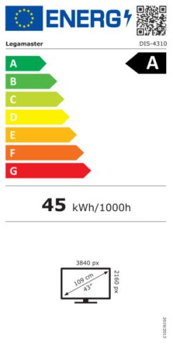 Legamaster Discover kijelző 43" DIS-4310
