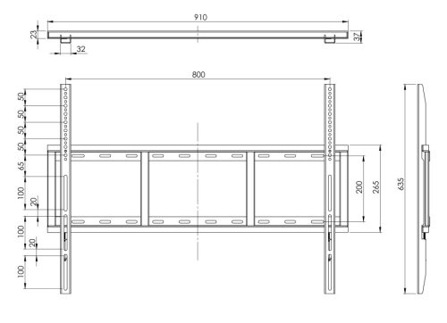 Legamaster fali konzol (VESA 200x200-600x800)