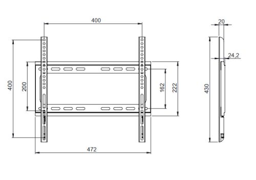 Legamaster fali konzol (VESA 200x200-400x400)