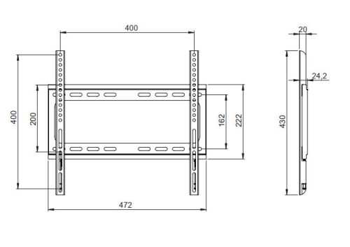 Legamaster fali konzol (VESA 200x200-400x400)