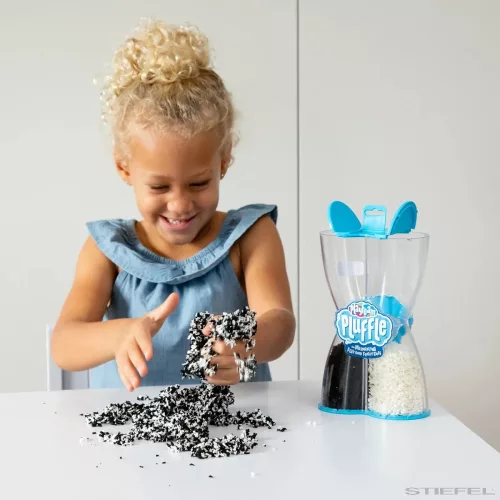 Playfoam Pluffle™ Twist fekete-fehér forgács