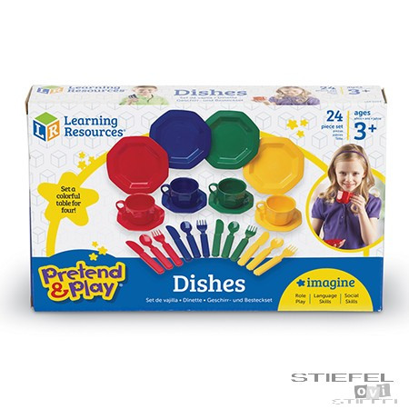 Színes étkészlet babakonyhába