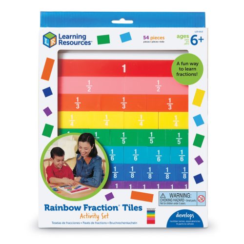 Rainbow Fraction® Osztásgyakorló csempék (tálcával)