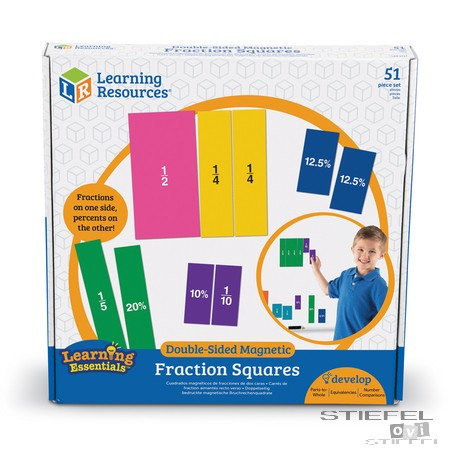 Rainbow Fraction® Kétoldalú részekre osztható mágneses négyzetek