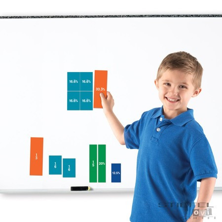 Rainbow Fraction® Kétoldalú részekre osztható mágneses négyzetek