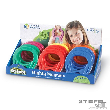 Színes mágneses patkók - 12db