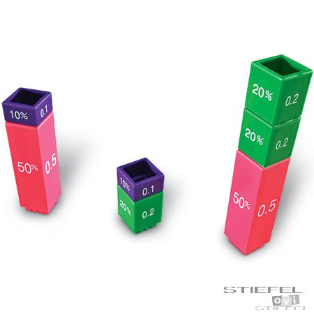 Részekre osztható tornyok - tizedes törtek