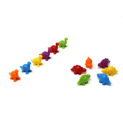 Színes állatfigurák - dínók (72db)