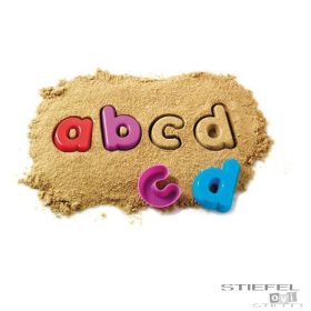 Abécé kisbetűi homokozóformák