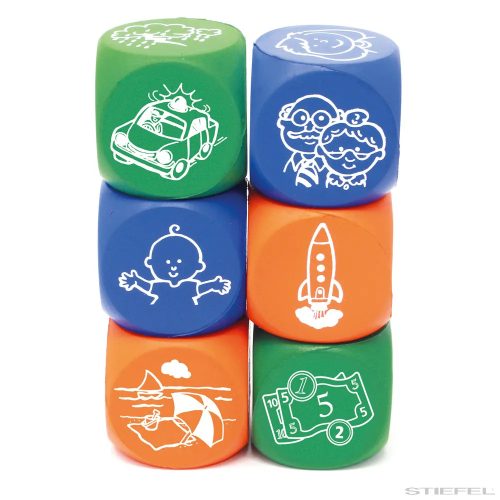 Történetindító képes dobókockák