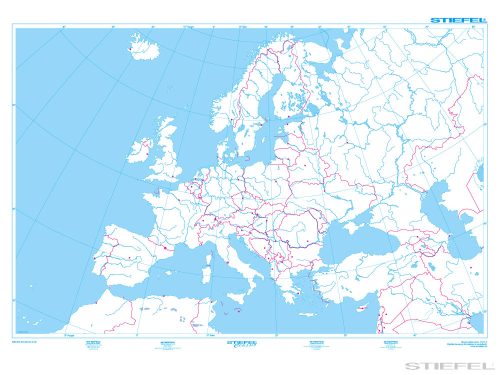 Európa körvonalas munkatérképe (160 x 120 cm)