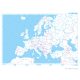 Európa körvonalas munkatérképe (160 x 120 cm)