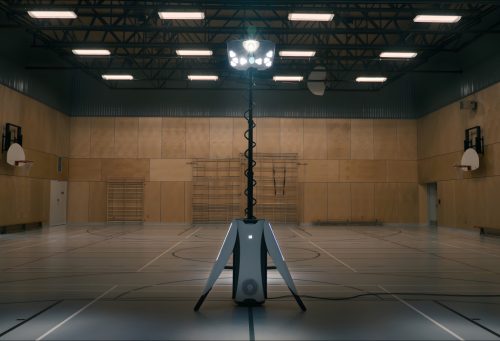 LÜ Möve hordozható interaktív tornatermi rendszer (6200 Lumen, hordozható) tárolórendszerrel Felszereléssel, beüzemeléssel, oktatással