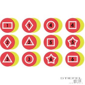 Memória fejlesztő sárga taposható foltok (12 db)