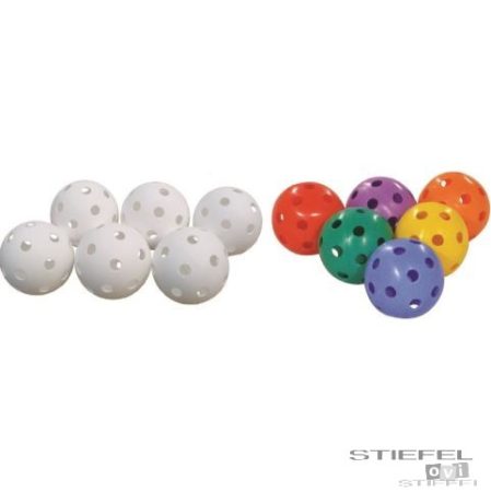 Floorball labdák, színes (6db)