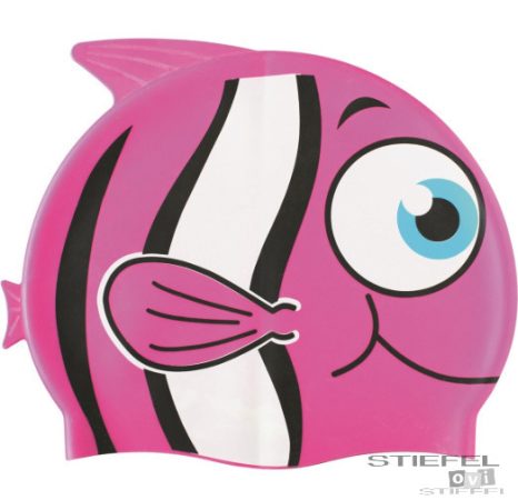 Állatmintás szilikon úszósapka - Rózsaszín Nemo