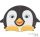 Állatmintás szilikon úszósapka - Fekete pingvin