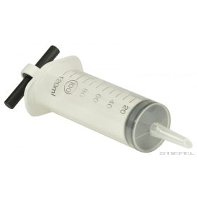 Fecskendő, műanyag,  vákuumkísérletekhez, 120 ml
