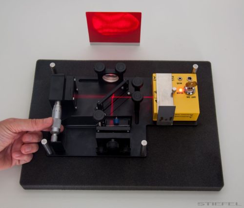 Interferométer kiegészítő - Üveglap, törésmutató meghatározásához