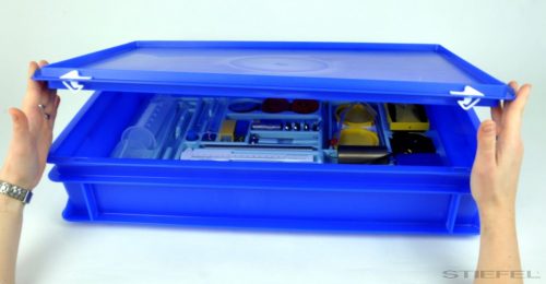 NTL Műanyag tárolódoboz, nagy, fedéllel