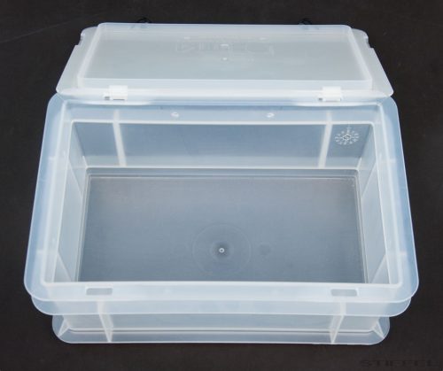 NTL Műanyag tárolódoboz, kicsi, fedéllel, átlátszó