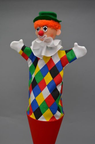 Bohóc (55cm) 3 az 1-ben báb